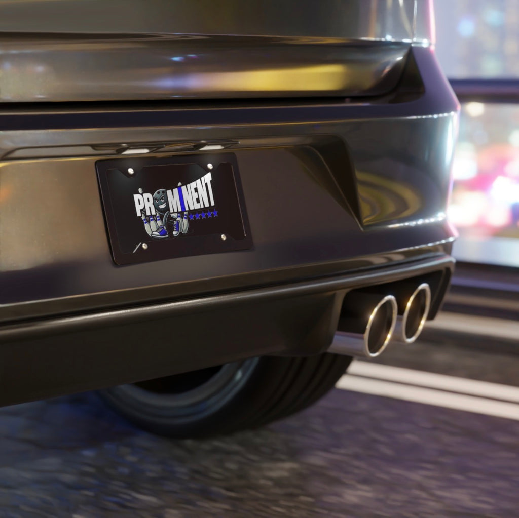 Blue Prominent Logo - Vanity Plate