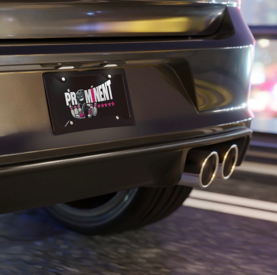 Pink Prominent Logo - Vanity Plate