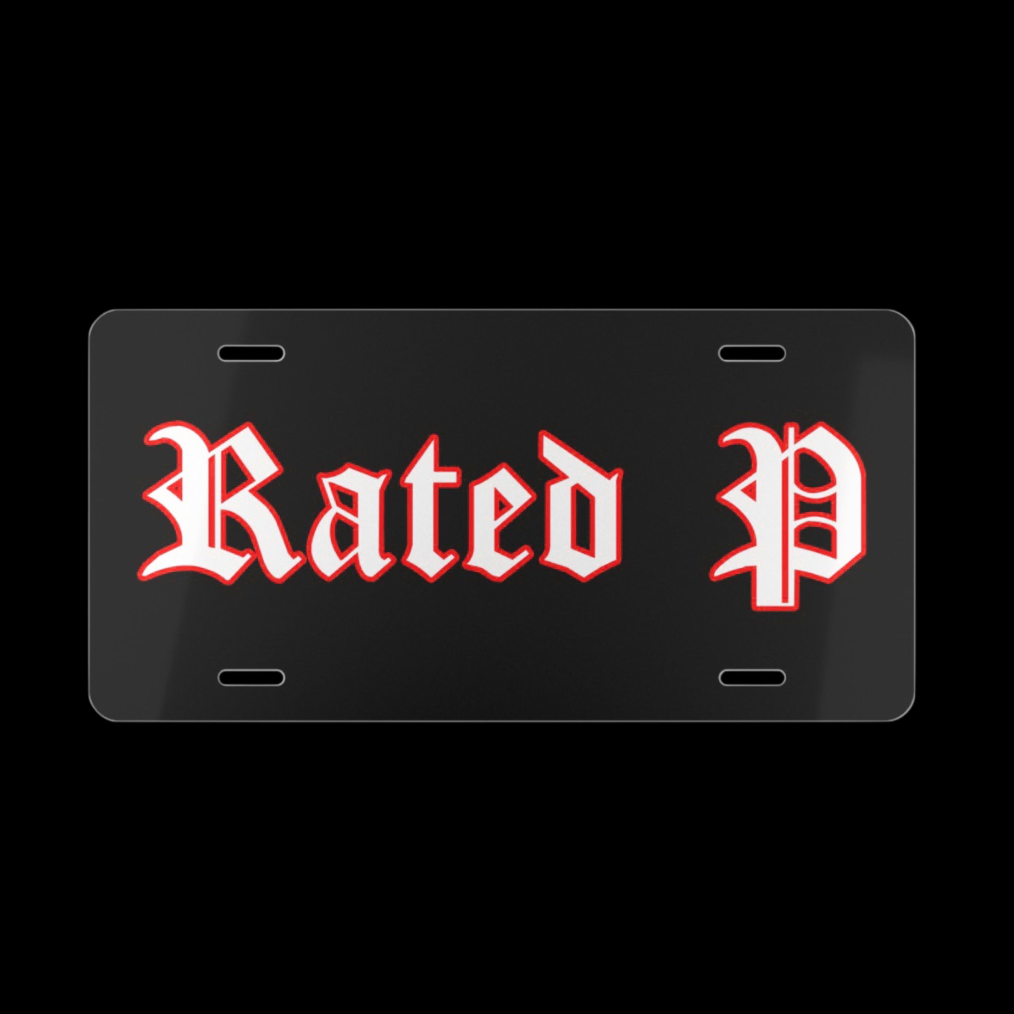 Red Rated P - Vanity Plate
