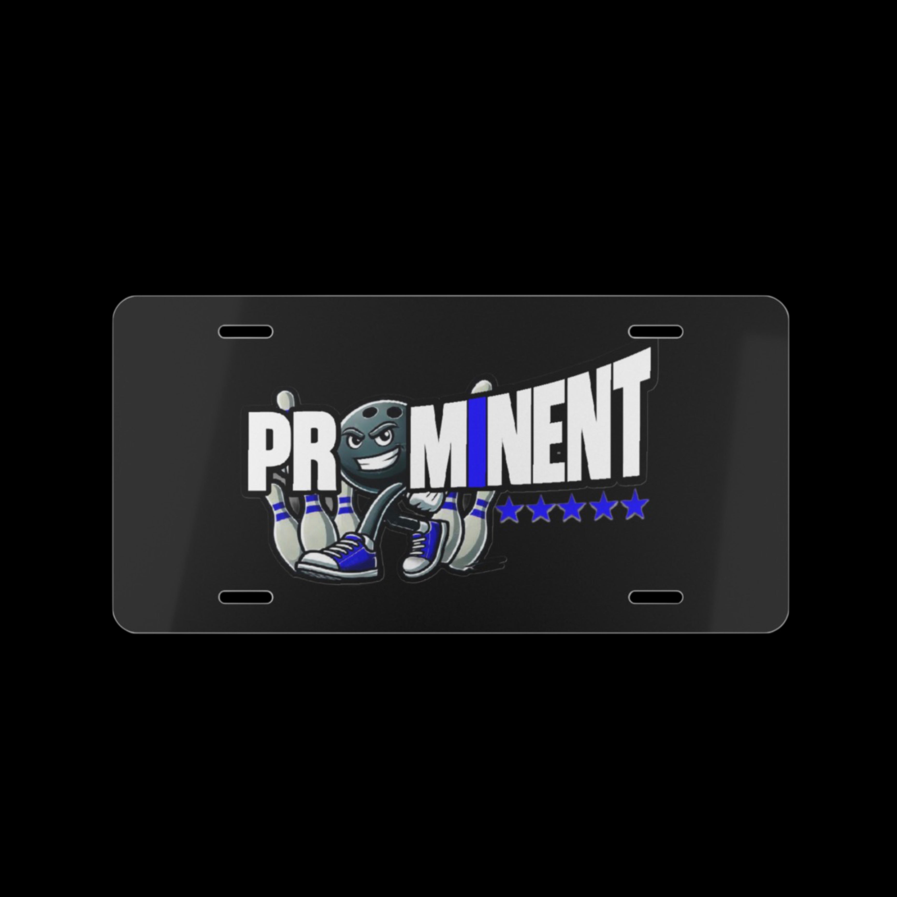 Blue Prominent Logo - Vanity Plate